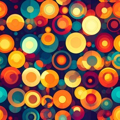 Abstract Colorful Circle Pattern Background.