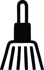 Stylized black and white graphic representation of a stylized dropper or pipette with a rounded top and a base with multiple descending lines