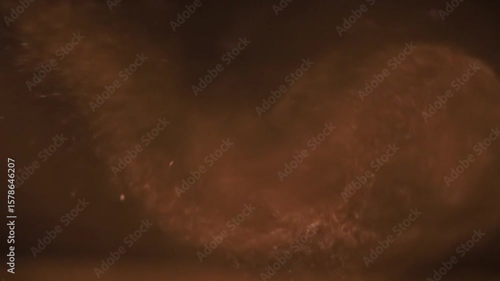 Aufkleber abstract swirling smoke and particles background with warm tones and dynamic movement
