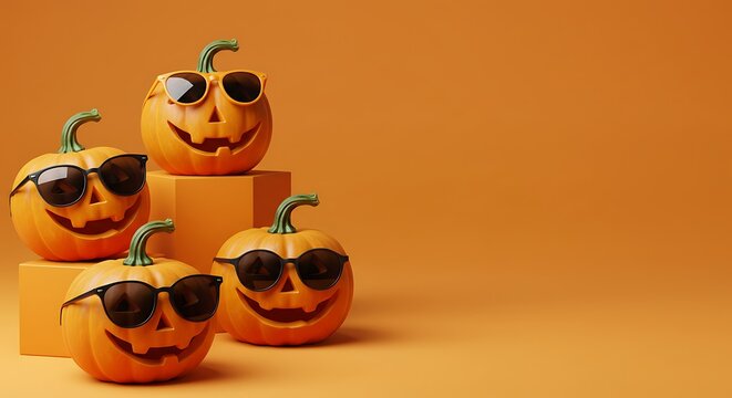 Cool Pumpkins: A 3D Halloween Vibe