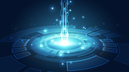 Abstract technology background, vector illustration. Futuristic user interface. HUD element.