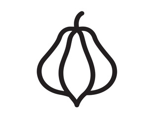 Organic ivy gourd line art with fresh vector style