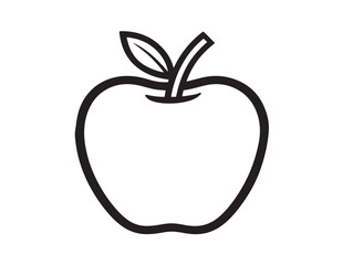 Organic Kei Apple Fruit Vector Line Sketch
