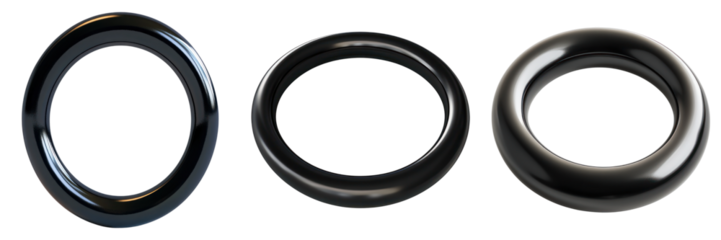 Set of Pilates ring isolated on transparent background