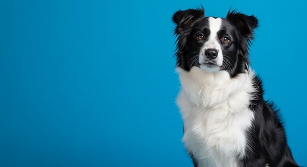 Azure Gaze Awaiting Adventure Silent Observer Border Collie Blue Ocean Eyes The Blue backdrop Dogs Best Friend