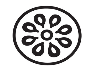 Naklejka premium Clean Minimalist Lotus Root Sliced Illustration