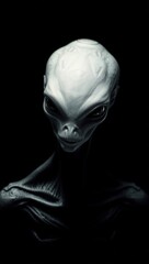 Enigmatic Extraterrestrial Entity: Low-Key Artistic Render