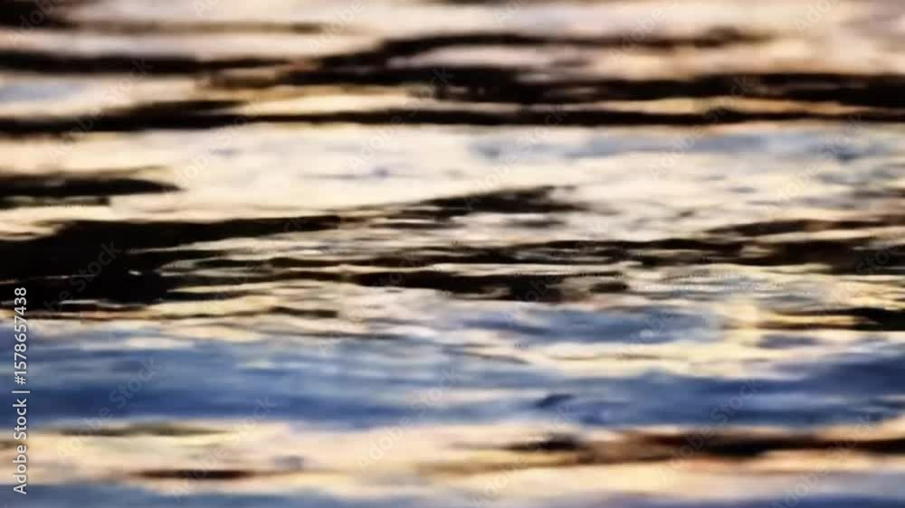 Poster abstract water surface with light reflections and ripples creating a mesmerizing effect