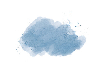 Blush blue watercolor stains Paint stroke hand drawn for illustration design, invitation and birthday .Abstract watercolor background.