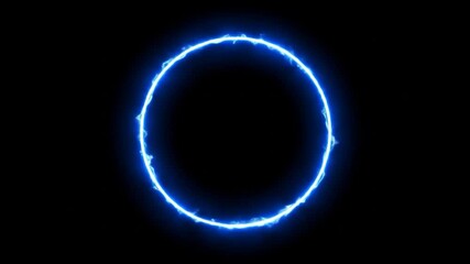 Glowing blue circle on black