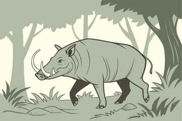 Educational Wildlife Illustrations: Fennec Fox, Orca, Gharial, Lionfish, Badger, Dodo Bird, Snake, Hare, Tapir, Praying Mantis, Anglerfish, Blue Whale, Snow Leopard, Frog © Md