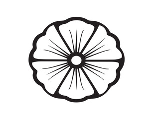 Elegant Morning Glory Flower Clean Line Drawing