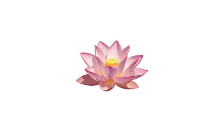 Serene Lotus Blossom: Digital Art
