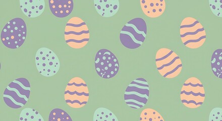 Pastel Easter Egg Delight: A Hand-Drawn Pattern