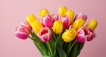 Obraz premium Spring's Embrace: A Tulip Symphony
