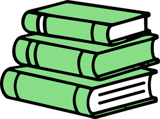 Small stack of educational books icon