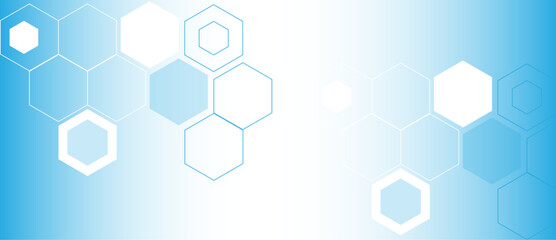 Abstract medical background with hexagons, concepts and ideas for healthcare technology, innovation medicine, health, science and research
