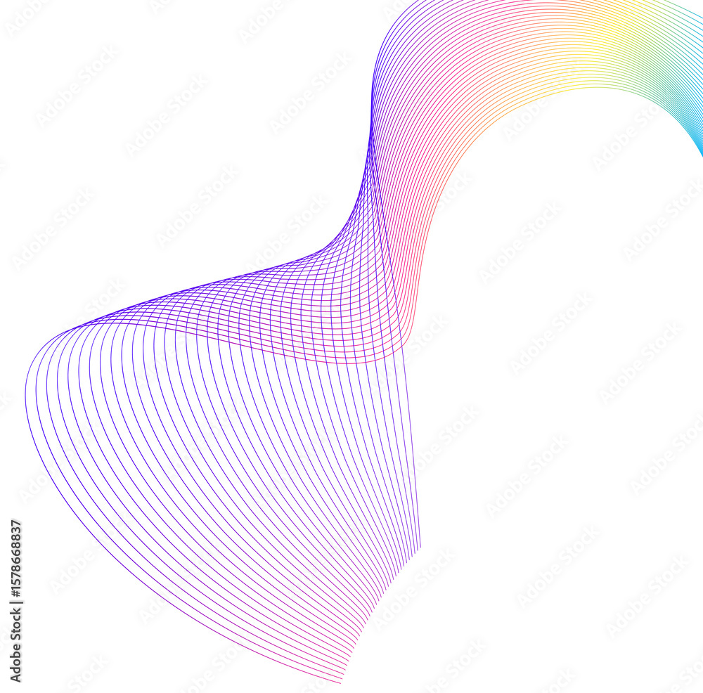 Aufkleber creative art. abstract wavy stripes. colors lines created using blend tool. report cover page design