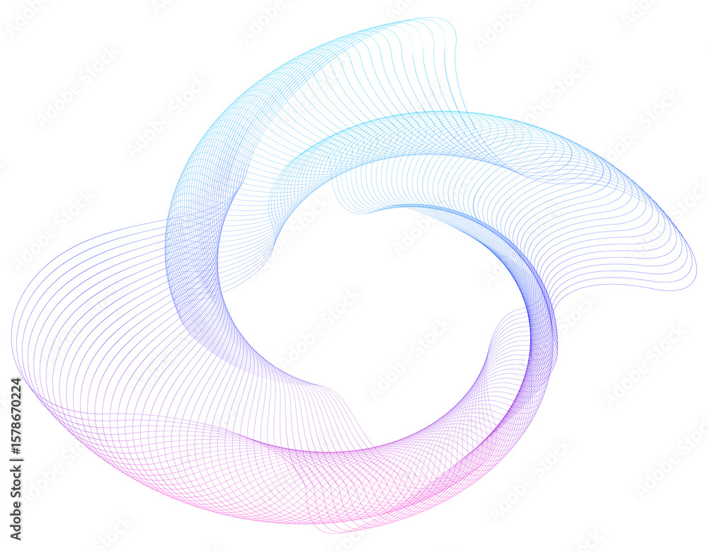 Aufkleber abstract vertical wavy stripes on white background isolated. colourful waves with lines created usin