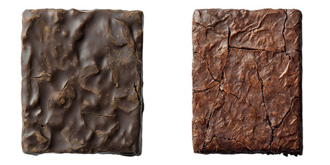 Set of brownie isolated on transparent background