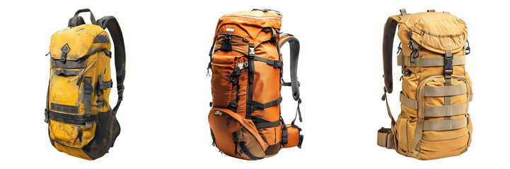Set of camelback isolated on transparent background