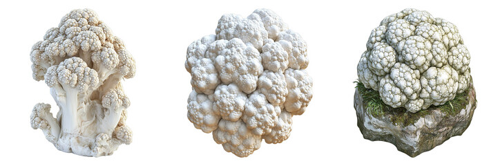 Set of cauliflower isolated on transparent background
