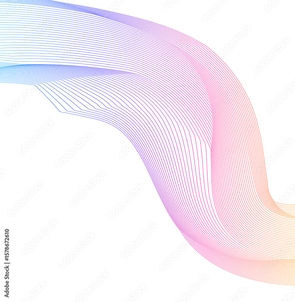 Poster design elements. wave of many lines, angle lines. abstract vertical wavy stripes on white background