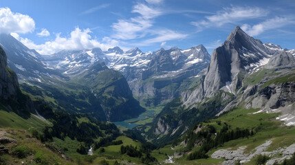 Fototapeta premium view of the mountains