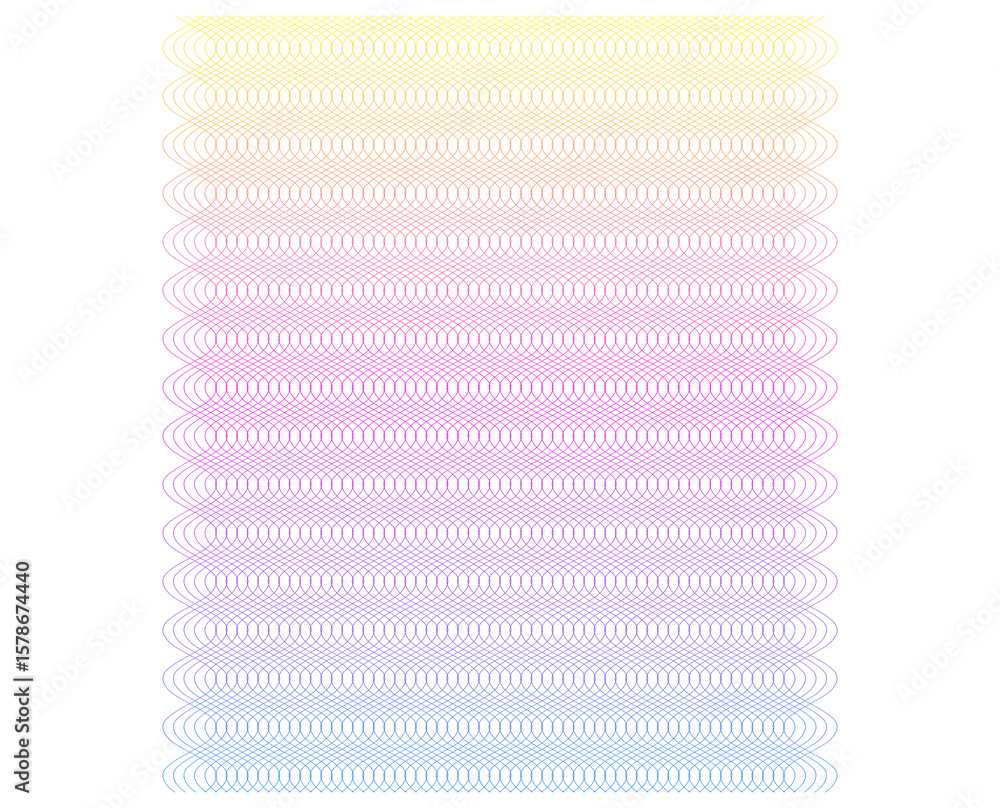 Poster soft rainbow color. linear background. design elements. polygonal lines. guilloche. protective layer