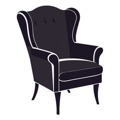 black leather armchair