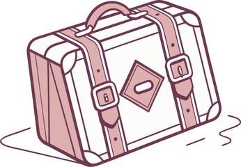 3D Clay Style Briefcase Icon | Business Luggage or Office Bag for Work, Finance, Corporate and Travel Design Concepts