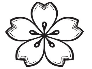 Gorgeous Sakura Cherry Blossom Floral Vector Art Design