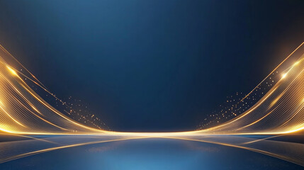 Blue background, illuminated lines, technology related business background