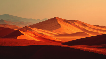 Naklejka premium sunset in the desert