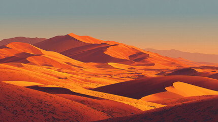 Naklejka premium sunset in the desert