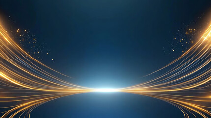 Blue background, illuminated lines, technology related business background