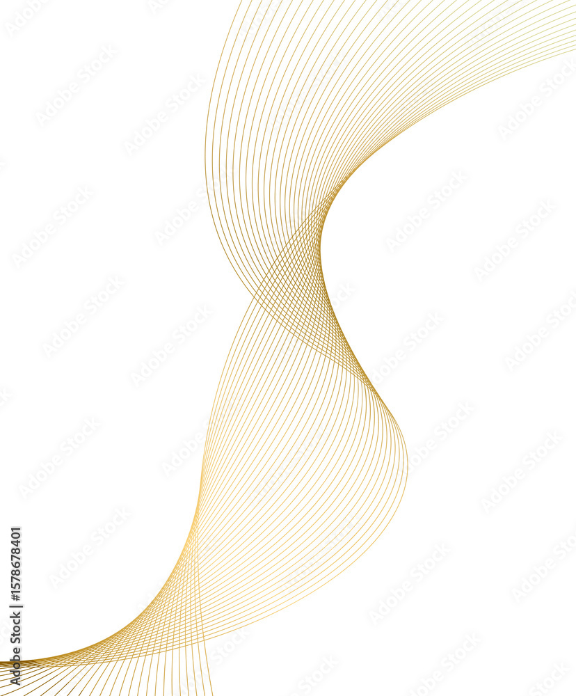 Poster design wive lines elements on white background isolated. vertical creative art. abstract wavy stripe
