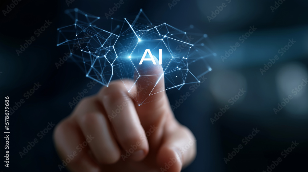 Poster selecting an ai node in a holographic network