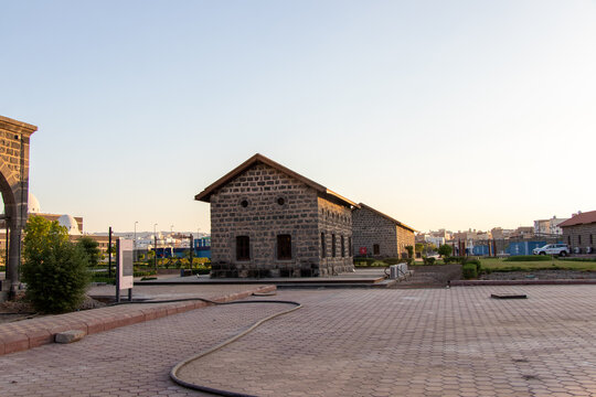 Saudi - Arabia 1 October 2024. Former train station of Hejaz railway in Medina city. Ottoman buildings in Medina.