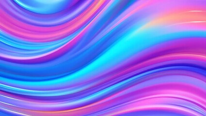 Obraz premium Abstract flowing waves of vibrant pink purple and blue colors