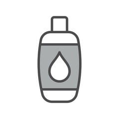 shampoo bottle icon vector design template in white background