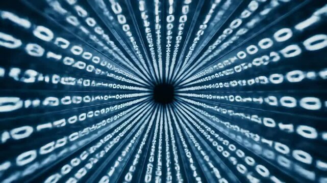 Digital tunnel of binary code