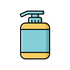 shampoo bottle icon vector design template in white background