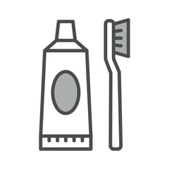 toothbrush icon vector design template in white background