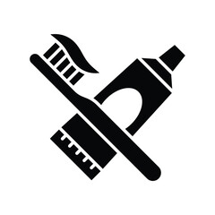 toothbrush icon vector design template in white background