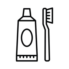 toothbrush icon vector design template in white background