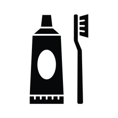 toothbrush icon vector design template in white background