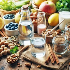 fresh drink water bottle. Health food ecological concept