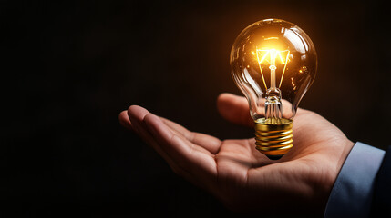 light bulb in hand