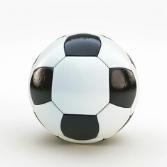 Fototapeta premium Soccer ball on plain white background, representing the popular sport of football